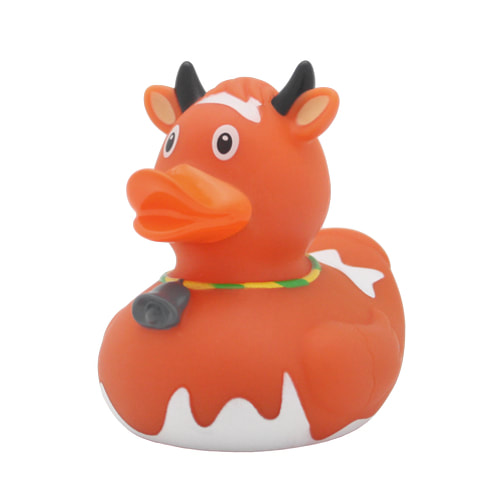 Cow brown rubber duck 